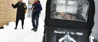 Protesterar mot militär upprustning: "Det är superfarligt"