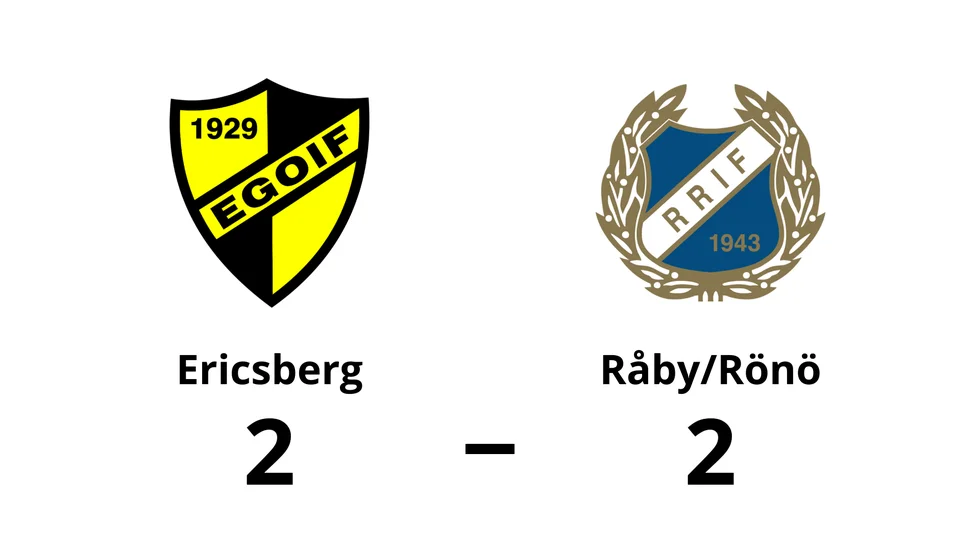 Ericsbergs GoIF spelade lika mot Råby-Rönö IF