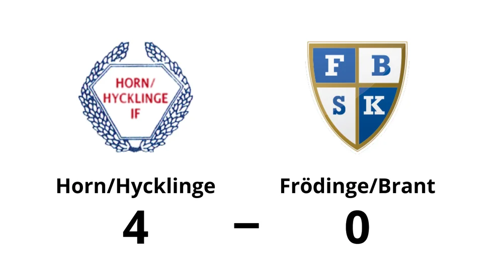 Horn/Hycklinge vann mot Frödinge/ Brant SK