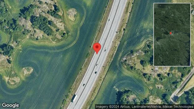 Varning för rådjur på vägen på E4