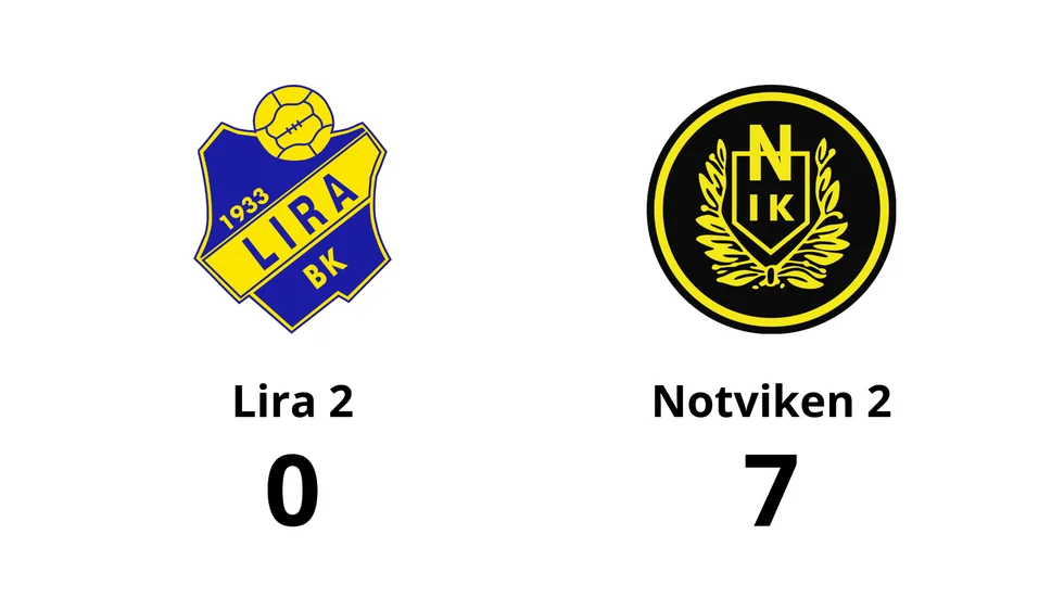Lira BK 2 förlorade mot Notvikens IK 2