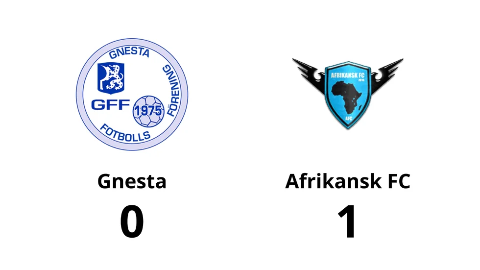 Gnesta förlorade mot Afrikansk FC