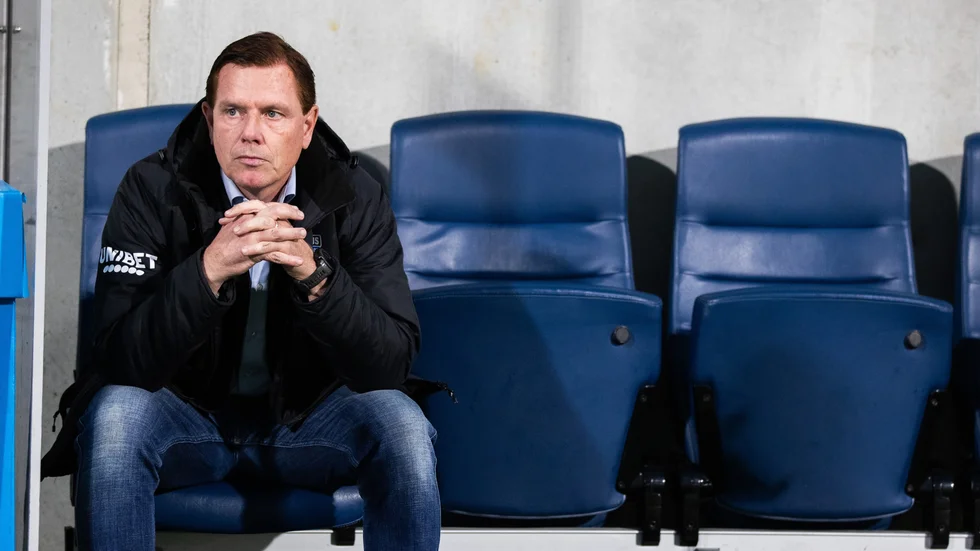 Christer Mattiasson var besviken efter lagets prestation mot Västerås på Studenternas. Det blev förlust med 3-1. Arkivbild