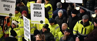 Byggarbetare demonstrerade: "Måste fatta allvaret"
