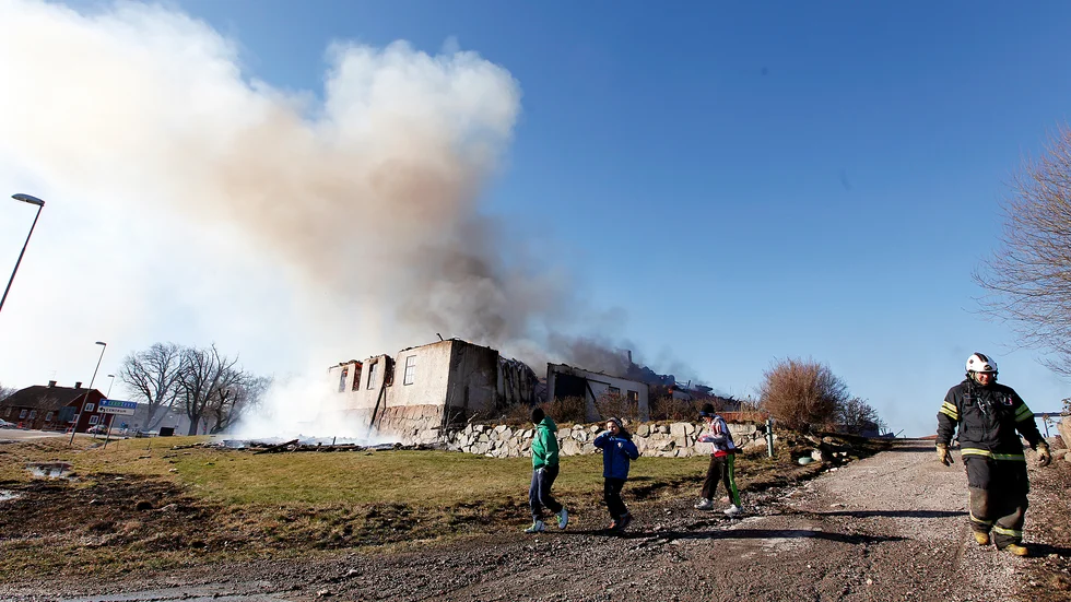Grafikens Hus totalförstördes i en brand våren 2014.