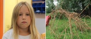 Någon har förstört barnens pilkoja på skolgården