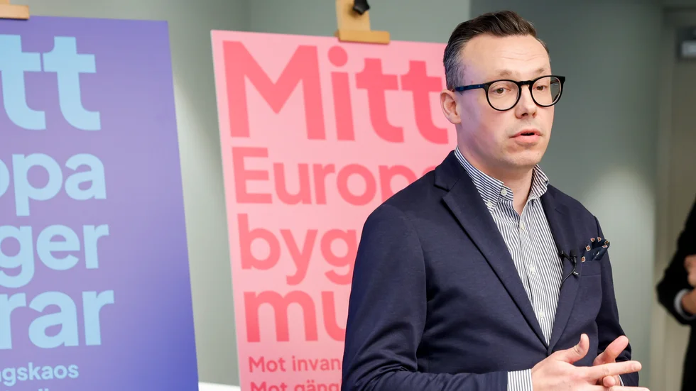 Sverigedemokraternas kommunikationschef Joakim Wallerstein. Arkivbild.