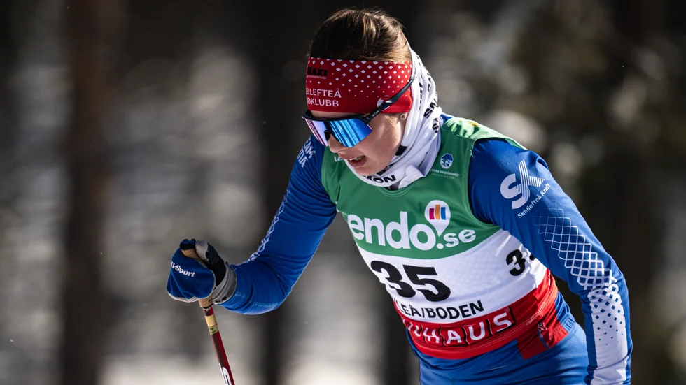 Evelina Crüsell gick in på en åttondeplats under SM-veckans avslutande tremil.