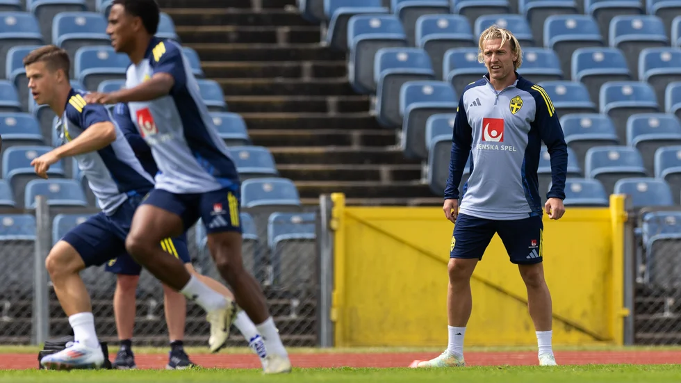 Emil Forsberg spelar från start mot Serbien i kväll. Arkivbild.