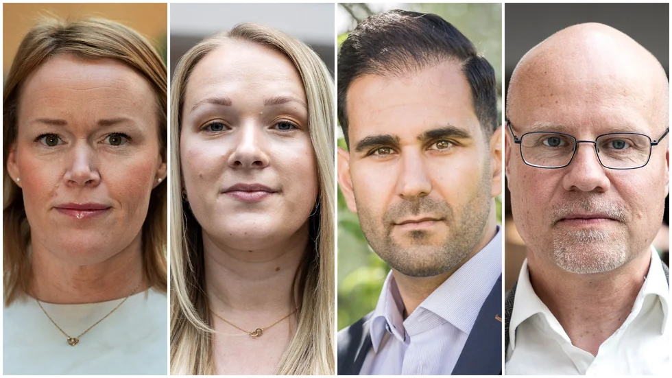 Therez Almerfors (M), Sofia Andersson (M), Ehsan Nasari (C) och Jonas Segersam (KD) ger inte mycket för UP:s argumentation.