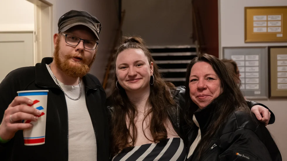 Lucas, Natalie och Andrea från Hult utanför Eksjö var glada att vara här ikväll.