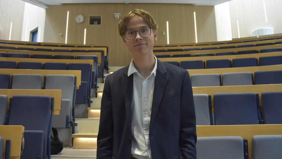 Alexander Byström, 18, kanaliserade sin inre Hans Rosling när han med finurlighet rimmade fram sitt budskap om ett bättre stadsområde.