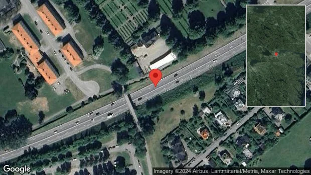 Stopp på E22 på grund av en singelolycka