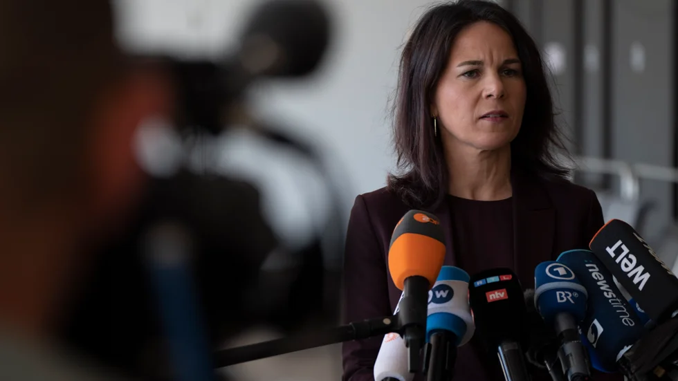 Tysklands utrikesminister Annalena Baerbock i Israel.