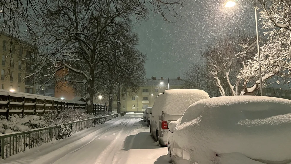 Ett nytt område med snö drar in över Östergötland under måndagen och tisdagen. Bilden togs under snöovädret 6 februari. 