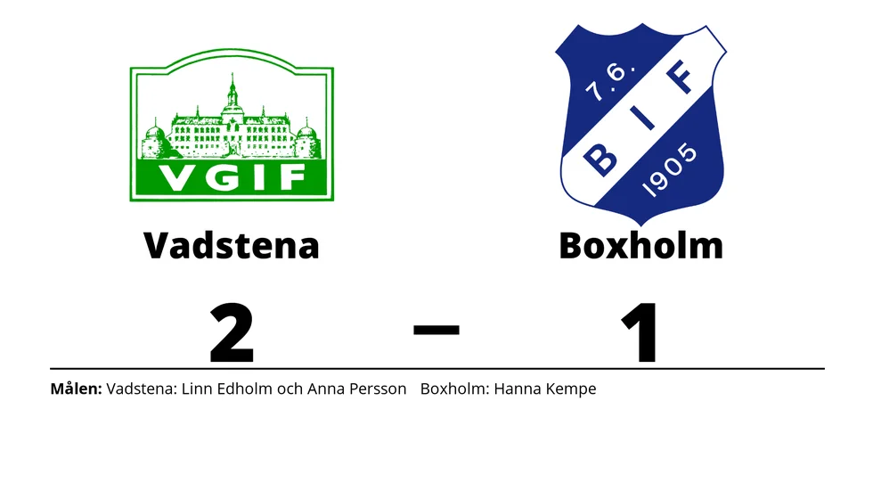 Vadstena GIF vann mot Boxholms IF