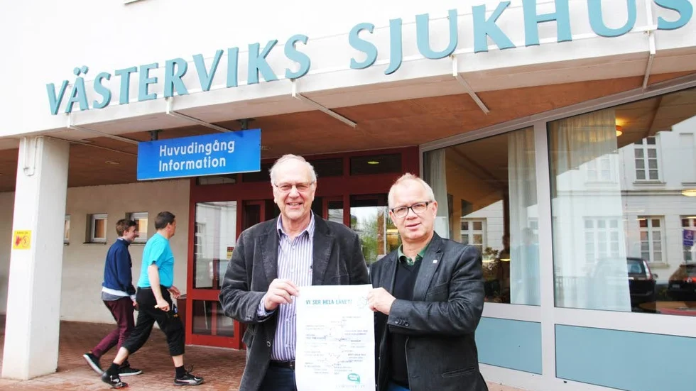 Jan Andersson och Christer Jonsson presenterade landstingscenterns huvudfrågor inför valet i höst.