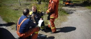 Brand vid motionsspåret på Karstorp