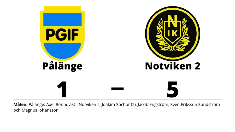 Pålänge GIF förlorade mot Notvikens IK 2