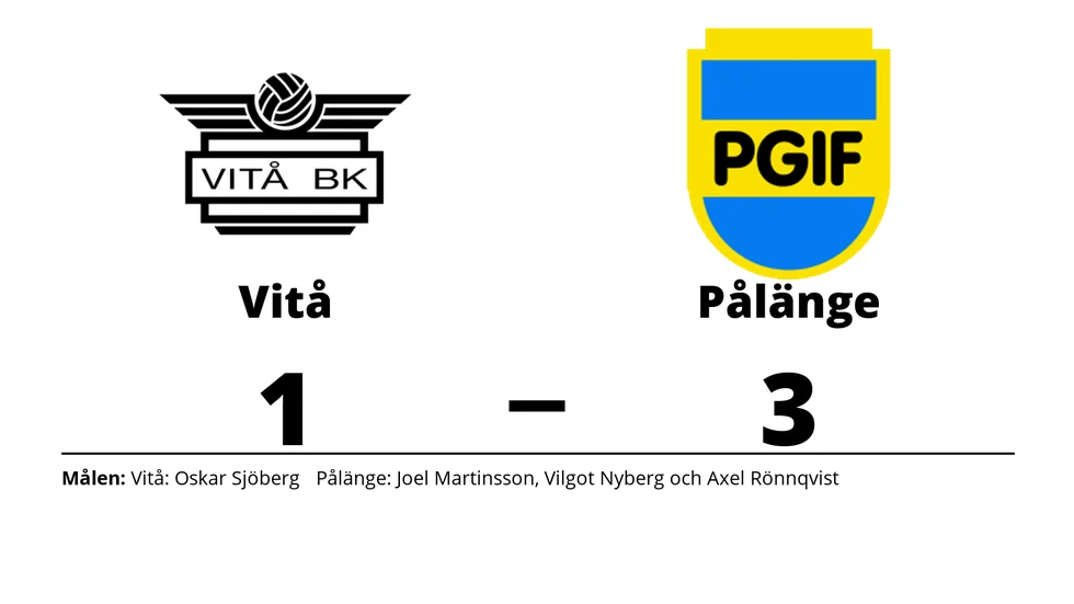Vitå BK förlorade mot Pålänge GIF