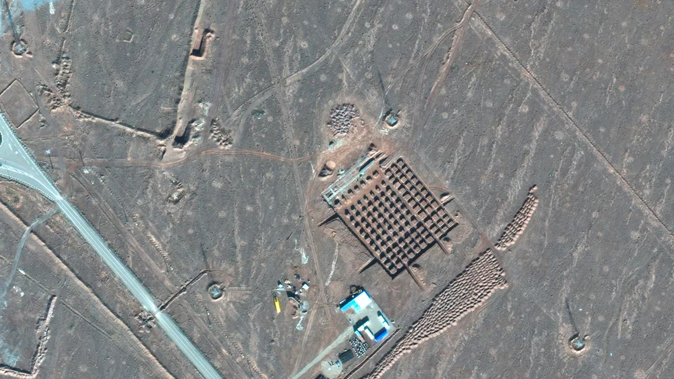 Satellitbild från mitten av december från en trolig kärnenergianläggning i Iran.