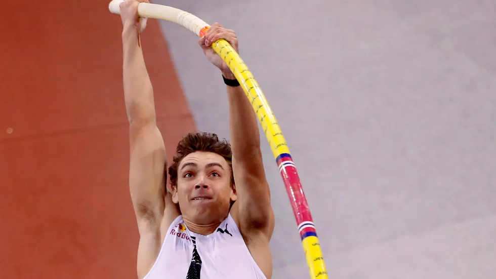 Armand Duplantis hoppade högt i Belgrad. Arkivbild.