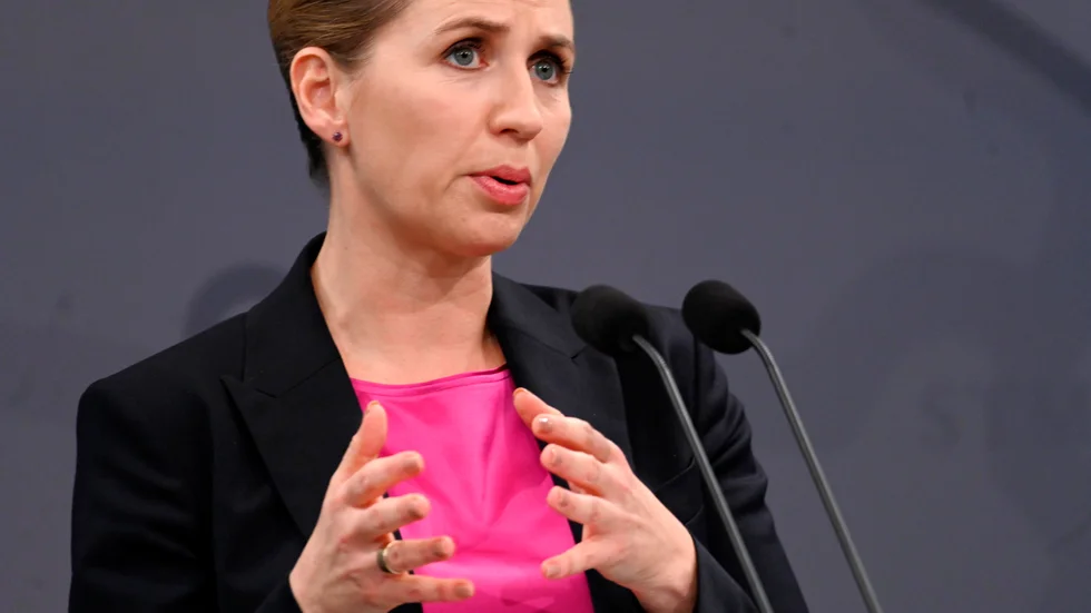 Danmarks statsminister Mette Frederiksen (S) vill att noll personer söker asyl i landet. Arkivbild.