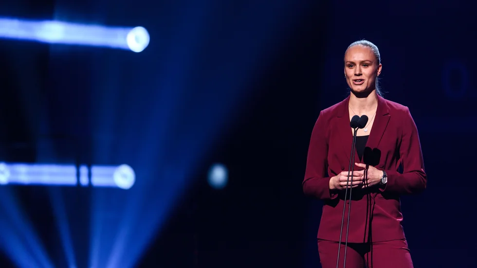Matilda Plan fick ta emot ett pris på Idrottsgalan.