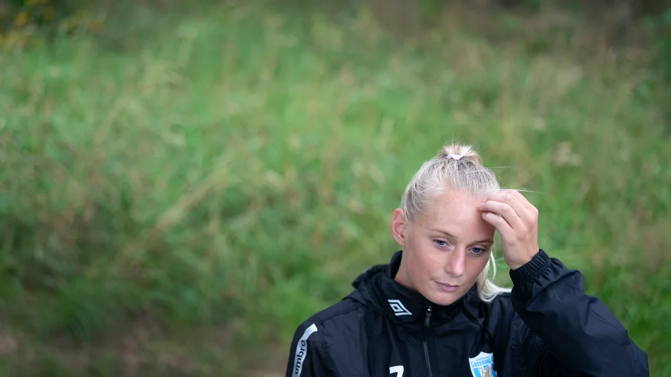 Stina Blackstenius har spelat sex matcher och lärt känna spelarna i Göteborg. "Det tar ett tag, men nu tycker jag ändå att jag har kommit in i det. Jag tycker ändå att det går framåt", säger hon.