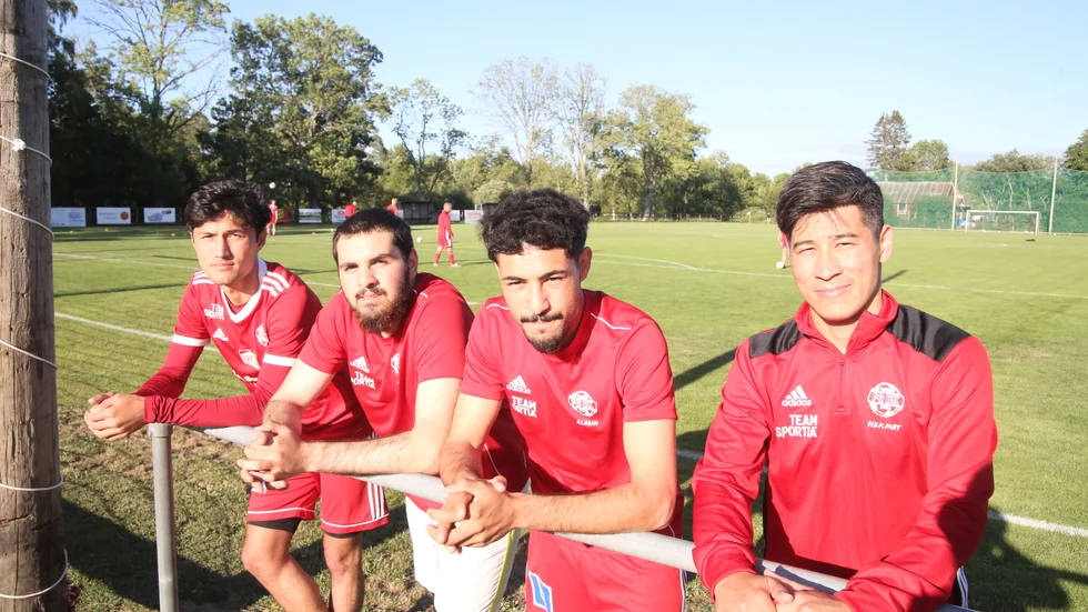 Från vänster: Amir Reza Moradzadeh, Ahmad Hamoud, Aladin Alak och Hekmat Ahamdi.