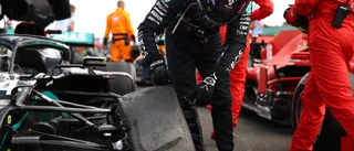Hamilton vann igen – trots sen punktering