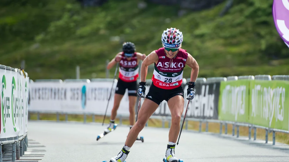 Therese Johaug blev trea rullskidtävlingen i norska Sandnes. Arkivbild.