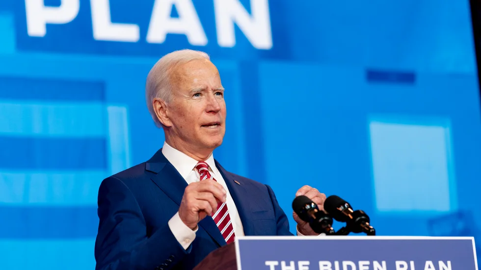 Den tillträdande amerikanske prsidenten Joe Biden. Arkivbild.