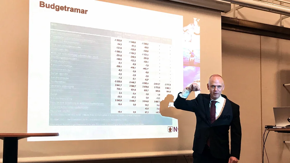 Urban Granström (S) laddade på med det budgetförslag han, Martina Hallström (C) och Marco Venegas (MP) presenterade på måndagen.