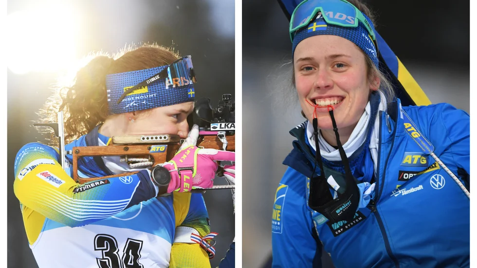 Hanna Öberg hade en tung tag på skjutvallen, men en svensk pallplats blev det ändå efter Elvira Öbergs fina avslutning. (Arkivbild)