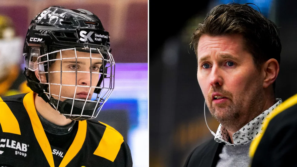 Stefan Klockare, till höger, tar med Gabriel Säll, vänster, Måns Forsfjäll samt Jacob Sundin mot Malmö. 