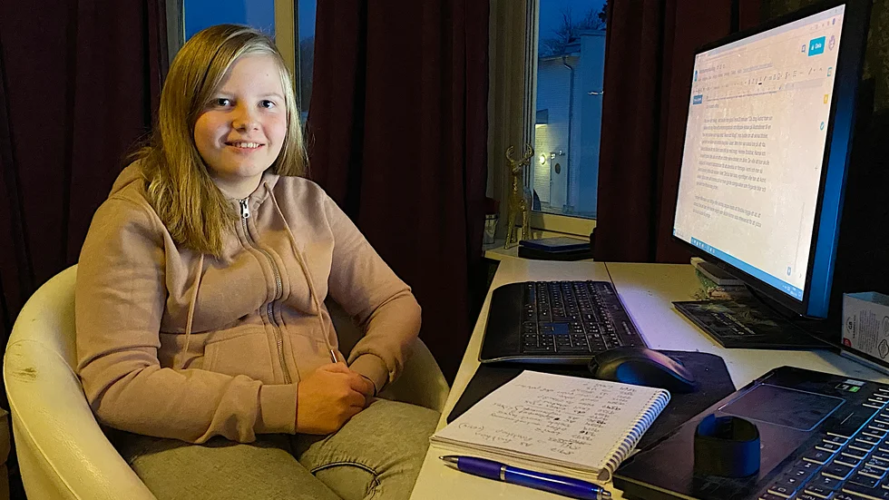 Amanda Åslund, 12 år, tog andraplatsen i EP:s novelltävling med berättelsen ”Tågstationen”. Juryns motivering lyder: En detaljrik berättelse över en kort stund i livet”.