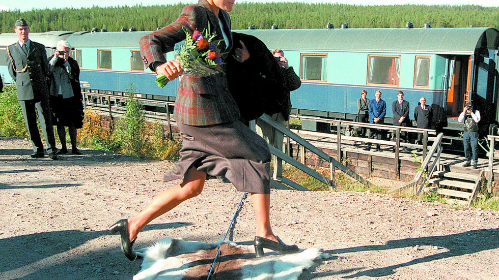Kronprinsessan Victoria tog ett jätteskutt över den symboliska Polcirkeln hösten 1997.