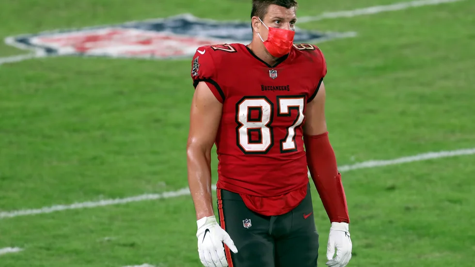 Rob Gronkowskis Tampa Bay Buccaneers ska som första lag någonsin spela Super Bowl på hemmaplan. Inför mötet med Kansas City Chiefs har dock mycket handlat om att garantera säkerheten på och runt omkring finalarenan Raymond James Stadium. Arkivbild.
