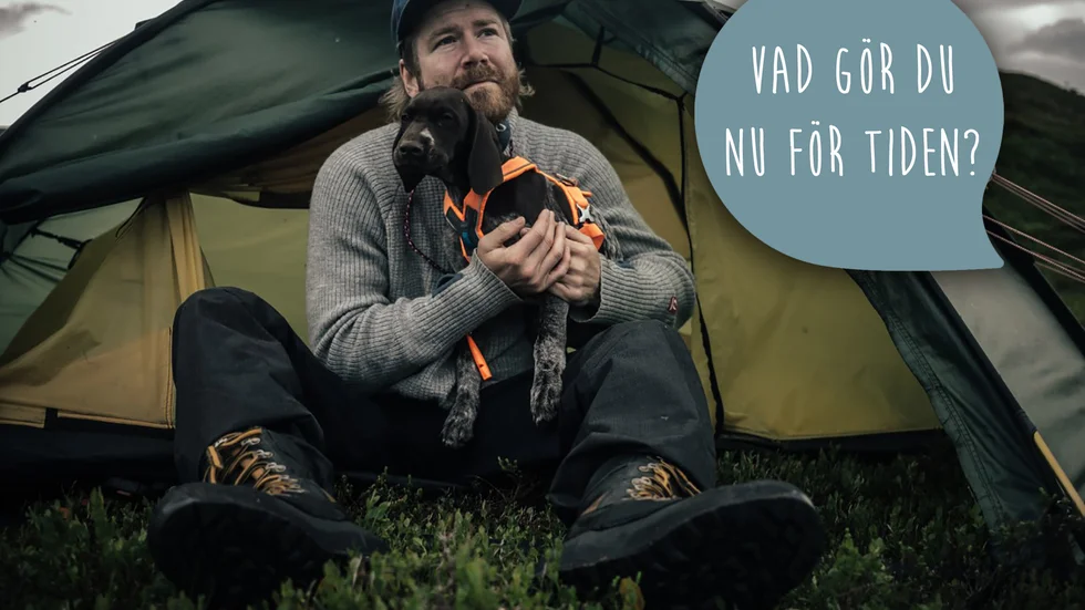 Stefan Bellika lever med sina hundar utanför Porjus i Norrbotten.