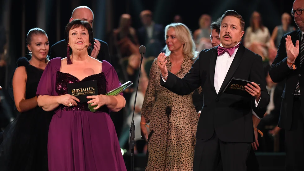 Kristallengalan ska vara underhållande för tv-publiken och belöna det bästa inom svensk tv. "En balansakt", säger Anders Knave, ordförande i stiftelsen bakom priset. Arkivbild från förra årets gala.
