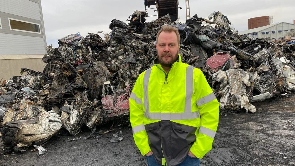 Magnus Alm berättar att det var en stor brand med en kraftig rökutveckling.
