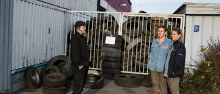 Dumpa gamla däck på OK - inte OK