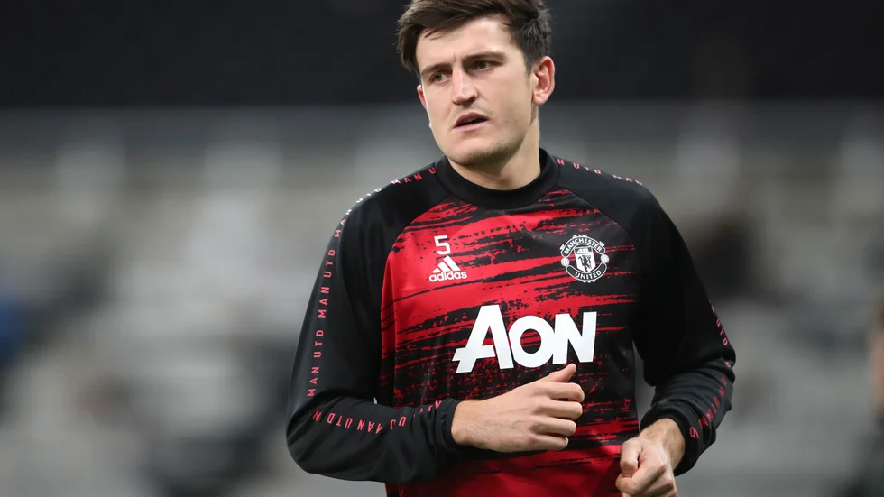 Harry Maguire är skadad och kommer inte spela Champions League-premiären. Arkivbild.