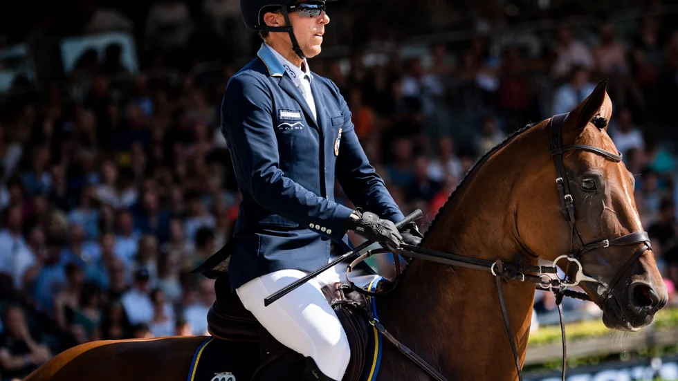 Henrik von Eckermann vann dagens GP-klass i Vejer de la Frontera, Spanien. Arkivbild.