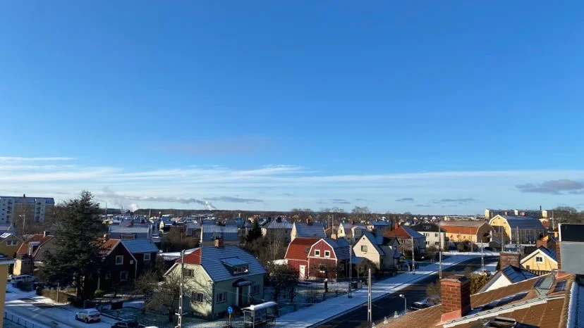 Här kanske det inte är så svårt att gissa på från vilket tak bilden är tagen.