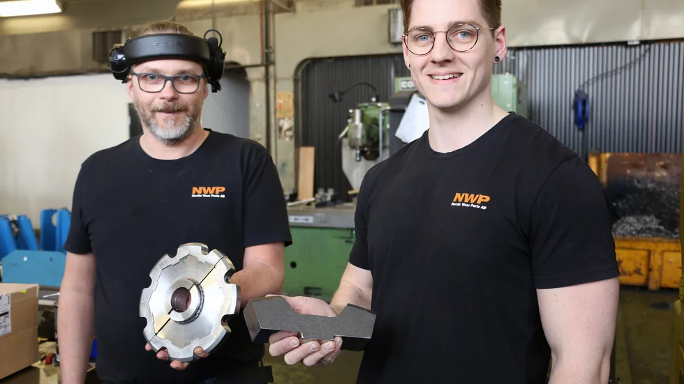 Nicklas Jadinge och Niclas Granström Anundi, Nordic Wear Parts, utvecklade det unika kedjehjulet som nu utgör ett helt eget bolag, Nordic Quick Systems, där även Sammy Pergament är delägare.