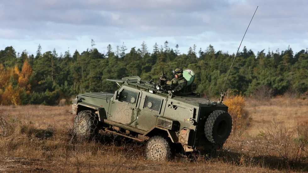 Två militärfordon, även kallade Galten, stals i februari. Arkivbild.