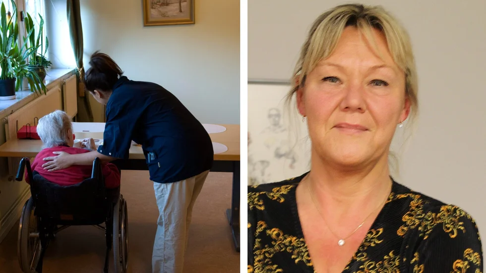 "Vi vill inte att våra medlemmar inom privat äldreomsorg ska ha sämre villkor än de som jobbar inom offentlig", säger Therese Waller, ordförande för Kommunal i Linköping. 