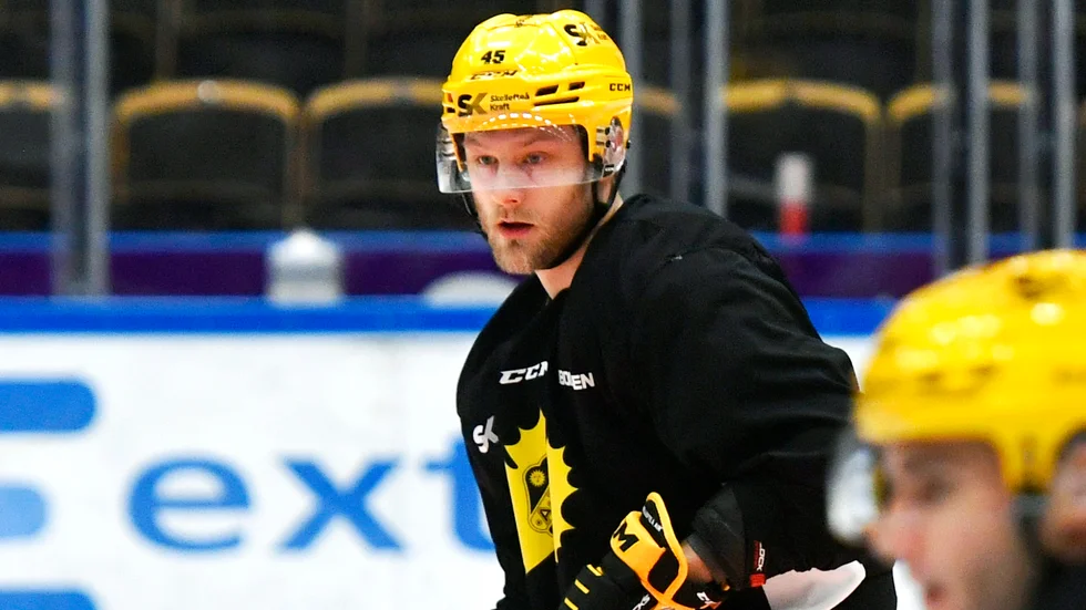 Oscar Möller gjorde Skellefteå AIK:s tröstmål mot Sparta Prag.